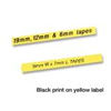 Dymo Labels Black Printed On Yellow-9mm