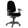 Viking Highback Operators Chair-Black With Arms