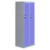 Nest Of Two Single-Door Lockers-Grey With Blue