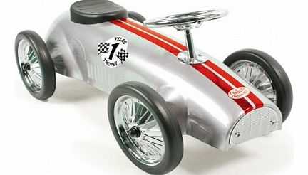 Ride-on racing car - silver `One size