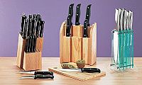 Eclipse 6-Piece Knife Block with Chopping Board