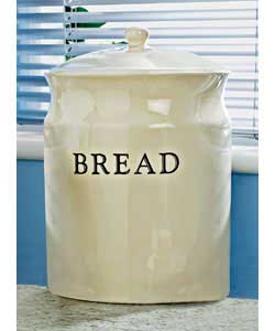 Cream Ceramic Bread Crock