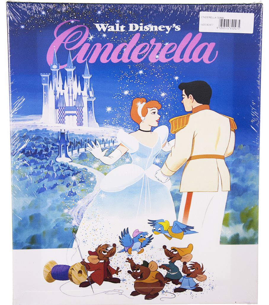 Vintage Disney Cinderella Canvas Print 30 x 40cm