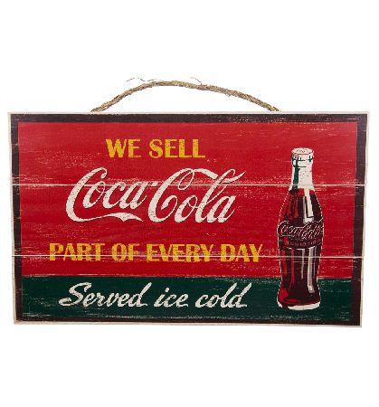 Vintage Distressed We Sell Coca-Cola Wooden Wall