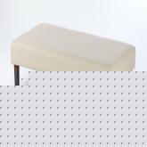 vintage Footstool - Harlequin Omega Ivory - Light leg stain