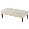 Vintage Footstool - Micro suede Taupe - Light leg stain