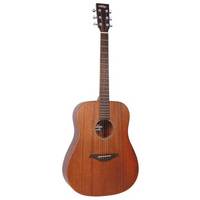 Vintage V400 Solid Top Acoustic Guitar Mahogany
