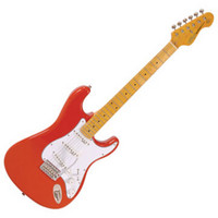 Vintage V6 Electric Guitar Firenza Red Maple