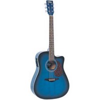 Vintage VEC500 Acoustic Guitar Blue