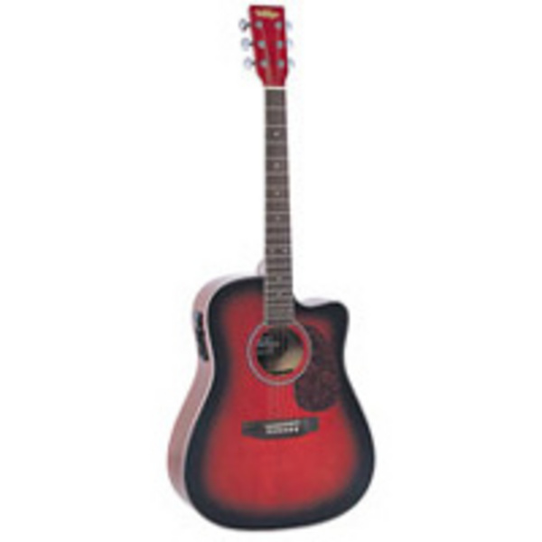Vintage VEC500 Acoustic Guitar Red