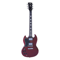 Vintage VS6 Electric Guitar Left Handed Cherry Red