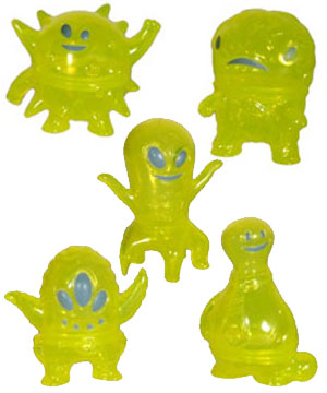 Vinyl Toys Ghostland Kaiju Clear Yellow Vinyl Figures - Set
