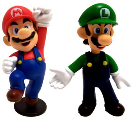 Vinyl Toys Nintendo Super Mario Mini Figures - Mario And