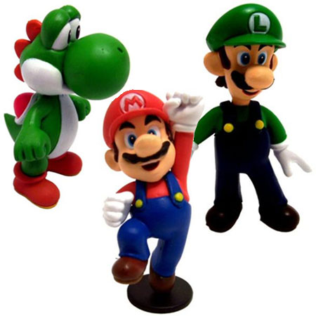 Vinyl Toys Nintendo Super Mario Mini Figures - Mario  Luigi