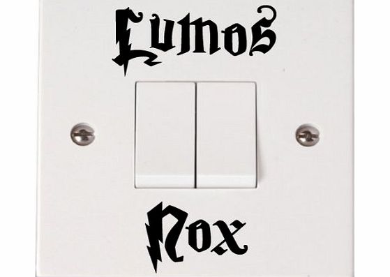 Vinylworld Lumos Nox On amp; Off funny light switch decal graphic sticker (BLACK)