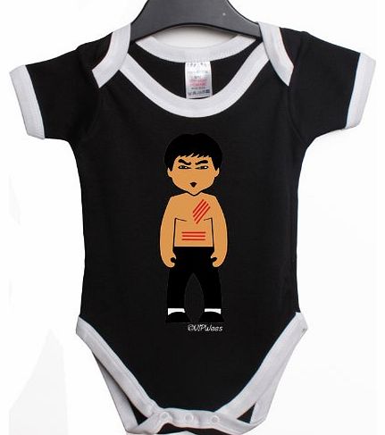 VIPWees Little dragon martial arts baby grow vest retro clothes movie gift