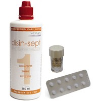 1 Step (2 x 360ml Disin-sept, 90 Tablets, Ventilated Lens case)