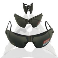 Vision Direct Folding Safety Glasses, Smoked Lens