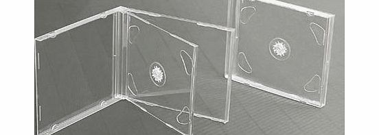 10 X Double Clear CD Jewel Case - 10.4mm Spine