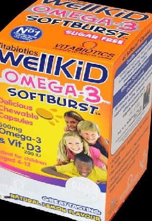 Vitabiotics Wellkid Soft Burst Omega 3 Tablets -