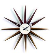 Sunburst Clock (Walnut) - Nelson Collection - Vitra