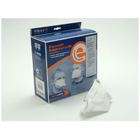 Vitrex Pack Of 20 Fold Flat Disposable Dust Masks (Aqueous, Toxic Dust and Fibres) EN149 FFP2