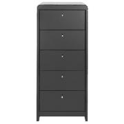 Viva 5 Drawer Tall Chest, Black