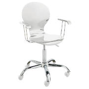 High Gloss Home Office Chair, White