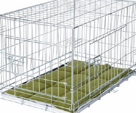 VivaPet Foldable Dog Crate Cage with Bedding, 36-Inch,Sliver Galvanized Anti-Rust