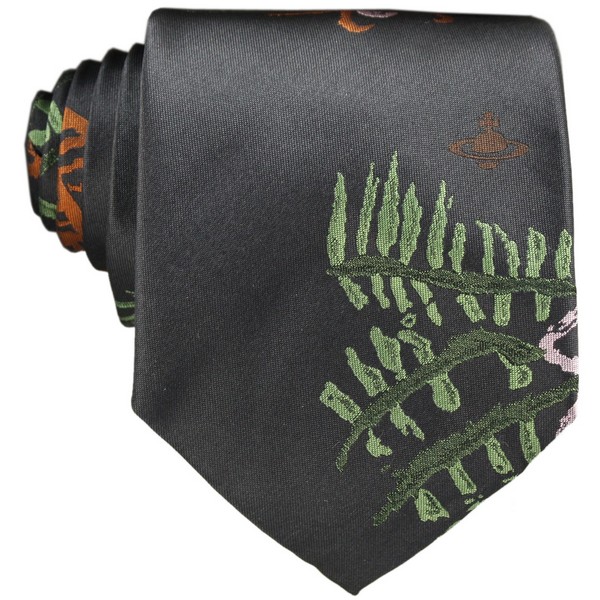 Black Leaf Cravatta Tie by