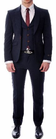 Vivienne Westwood Insert Waistcoat Suit Look Navy