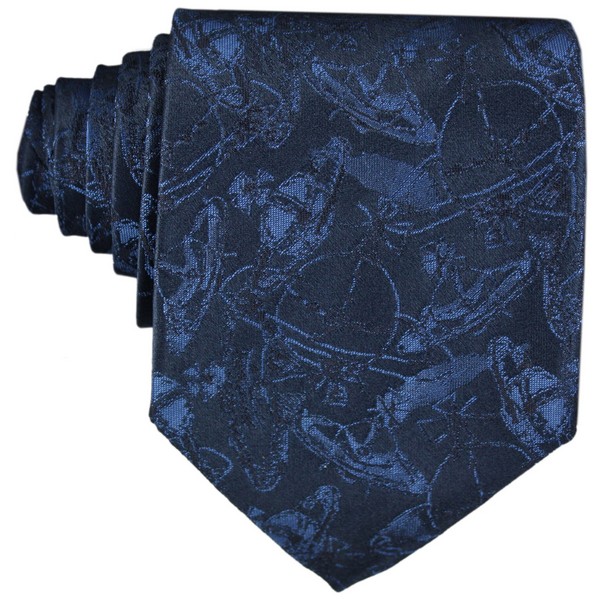 Navy Orb Cravatta Tie by