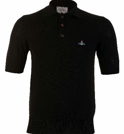 Vivienne Westwood Orb Logo Knitted Polo Black