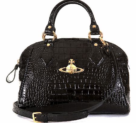 Vivienne Westwood Patent Chancery Bag Black