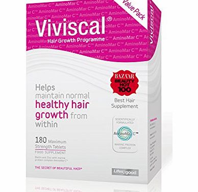 Viviscal Maximum Strength Hair Growth Programme 3 Month Value Pack - 180 tablets