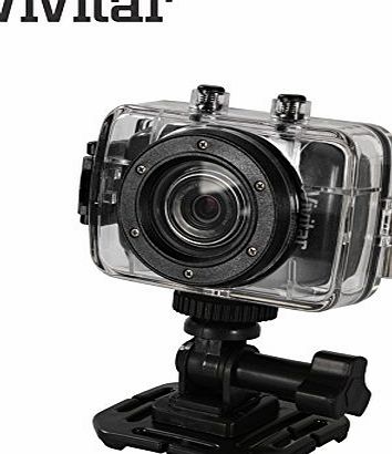 Vivitar 720p Waterproof Shockproof Action Camcorder Full HD Vivitar DVR783HD 5 Megapixel Digital Camera (5.1MP, 4x Zoom, 1.8`` Screen, Underwater Casing Tested to 10 feet) (Black)