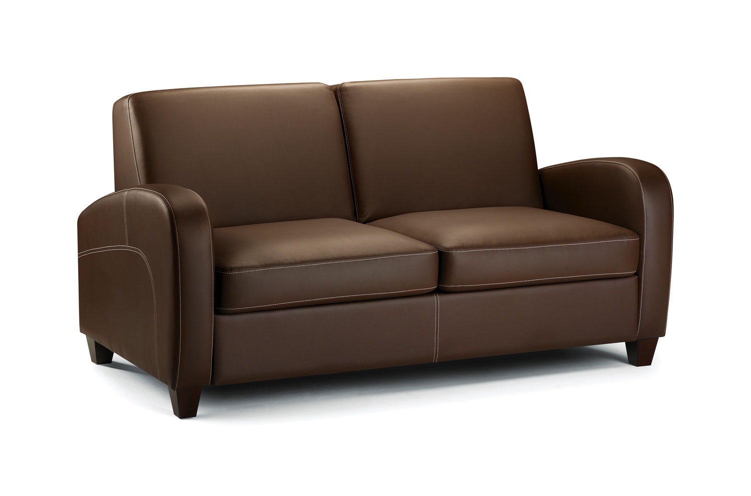 Chestnut Brown Faux Leather Sofa Bed