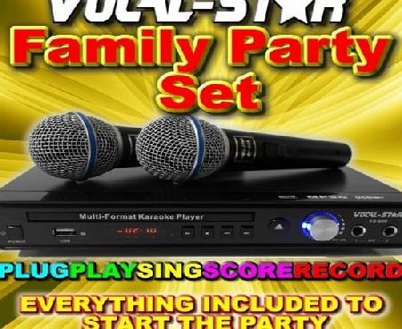 Vocal-Star VocalStar VS-600 Black Karaoke Machine With 2 MicrophoneS and 300 Songs including Adele, Pink and One Direction