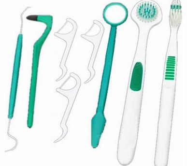 6-in-1 Oral Dental Care Floss Toothpick Tongue Tooth Interdental Brush Kit