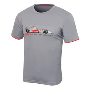 McLaren Mercedes car T-shirt - Silver