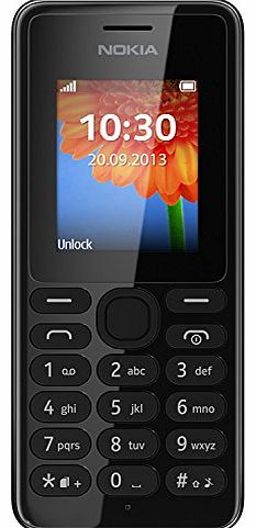 Nokia 108 Pay as you go Handset - Black