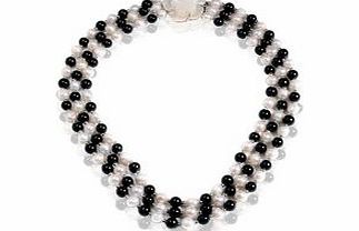 0.75cm black pearl necklace