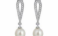 0.8cm Blossom pearl drop earrings