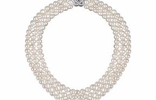 0.8cm London triple pearl necklace