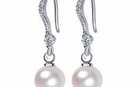 0.8cm pearl Czech crystal earrings