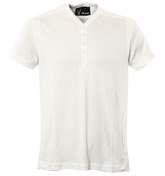 White Button Fastening T-Shirt