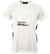 White T-Shirt with Large Printed Logo