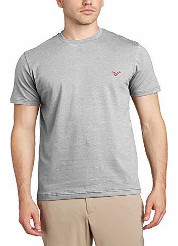 VOI  Jeans Mens Hartford STR Crew Neck Short Sleeve T-Shirt, Grey Marl, Medium