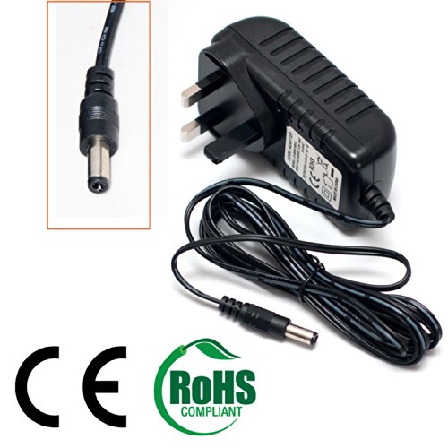 9V Mains AC-DC Adaptor Charger for Argos Bush 10in 10`` Inch Portable DVD Player