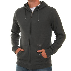 Alvared Hooded zip knit - Shadow Grey